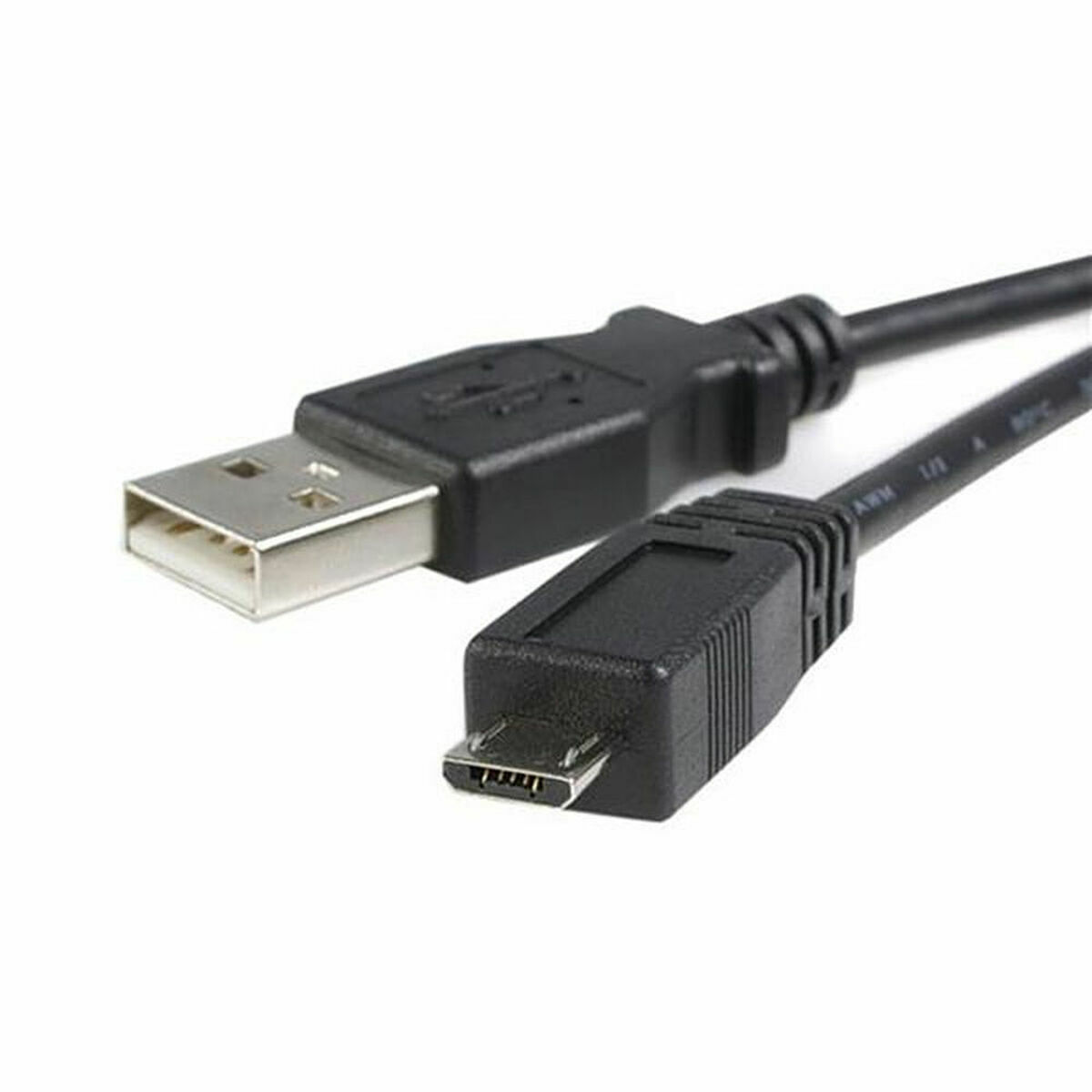 Câble USB vers Micro USB Startech UUSBHAUB1M USB A Micro USB B Noir